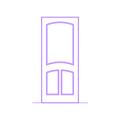 Buildings Exterior Doors Solid Entry Door Mix 3 Panels Arched Outline Icon Svg Set, Free Vectors File